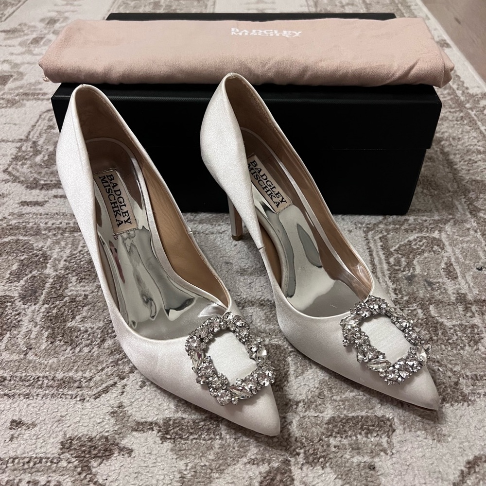 Cher Crystal Embellished Pump Badgley Mischka Collection size 6